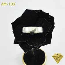 Alianza de plata modelo cinta