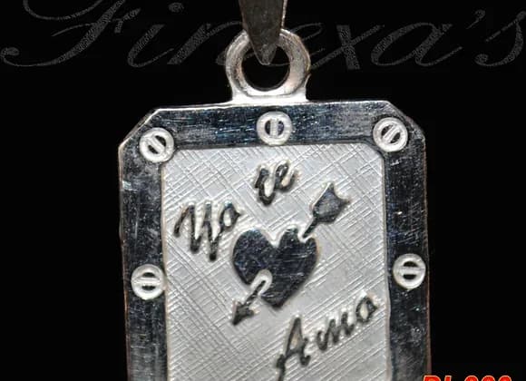 Dije de “Placa de amor” Plata 950 2