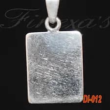 Dije de “Placa Lisa” Plata 950