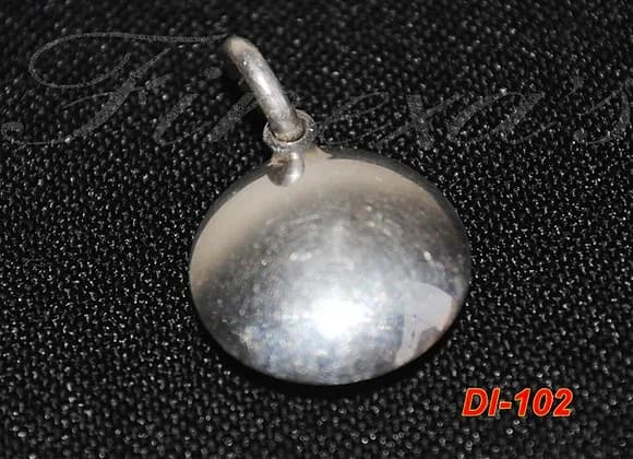 Dije en forma de lenteja Plata 950 2