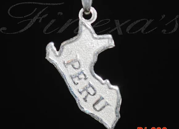 Dije en silueta de Perú Plata 950 2