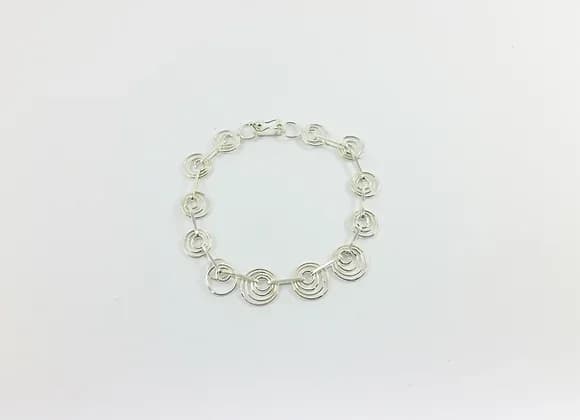 Pulsera en argollas de plata 950 2