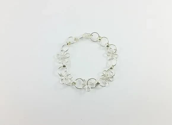 Pulsera en argollas de plata 950 2