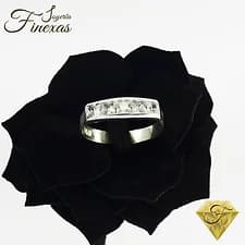 Anillo de compromiso en Plata 950 de 5 Piedras