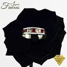 Anillo de compromiso en Plata 950 de 5 piedras