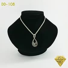 Cadena con Dije de lágrima calada Plata 950