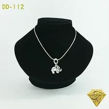 Cadena con Dije Elefante en 2D Plata 950