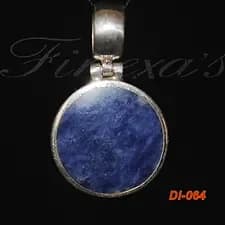Dije circular con “Piedra Blue” Plata 950