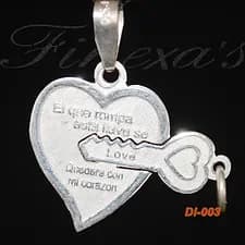 Dije de “Corazón con llave para partir” Plata 950