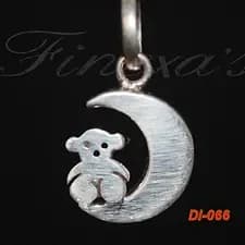 Dije de “Oso Sentado en Luna 3D” Plata 950