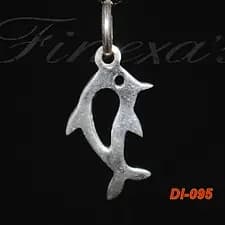 Dije en silueta lisa de delfín Plata 950