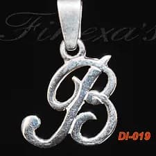 Dije silueta de la letra “B” Plata 950